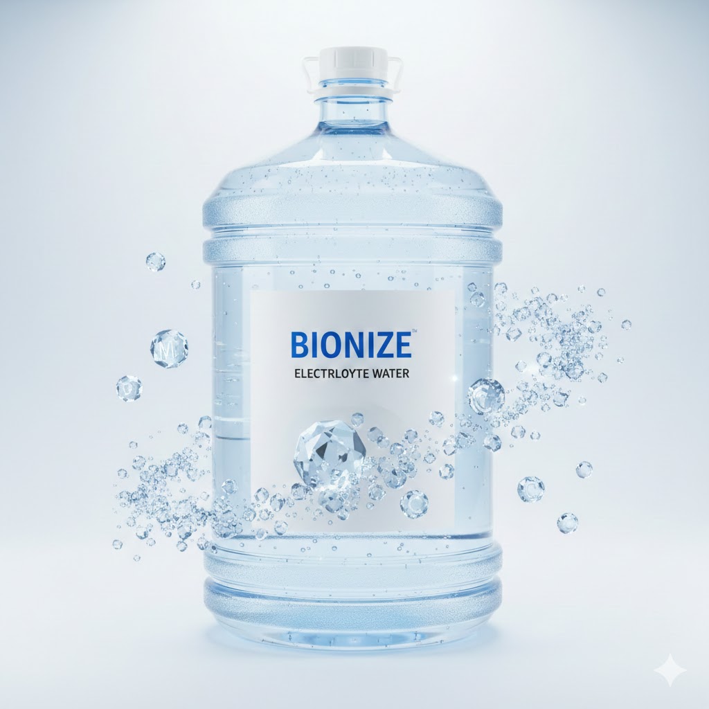 Bionize 20 Litre Electrolyte Water Jar with flying minerals